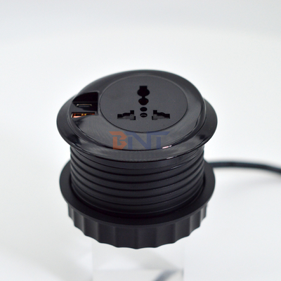 80 mm runde Steckdosen und Steckdosen Standardsteckdosen mit USB-Ladestation Typ-C-Anschluss