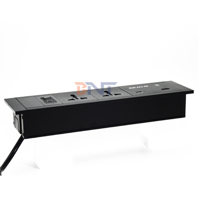 Verstrickte Tischsteckdose Universelle Steckdosen USB A+C-Anschlüsse 65 Watt Max-Ausgang US/EU/AU 16A/13A