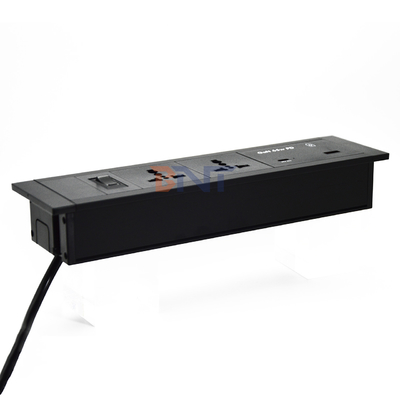 Verstrickte Tischsteckdose Universelle Steckdosen USB A+C-Anschlüsse 65 Watt Max-Ausgang US/EU/AU 16A/13A