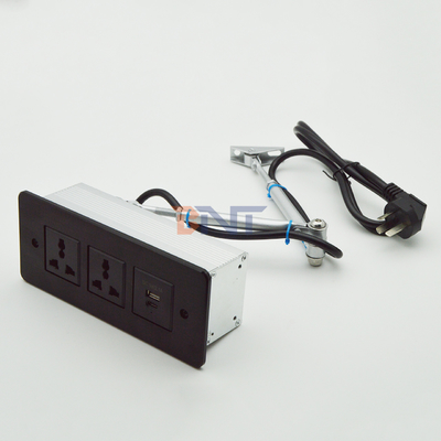 Eingeschlossener Stromanschluss USB C Schnellladung Spülung Tischmöbel Schublade Steckdose Konferenztisch Versteckte Steckdose