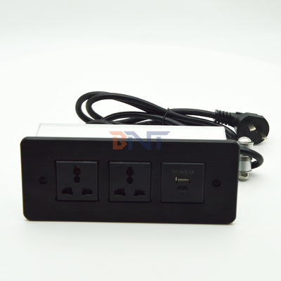 Eingeschlossener Stromanschluss USB C Schnellladung Spülung Tischmöbel Schublade Steckdose Konferenztisch Versteckte Steckdose