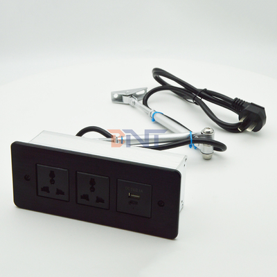Eingeschlossener Stromanschluss USB C Schnellladung Spülung Tischmöbel Schublade Steckdose Konferenztisch Versteckte Steckdose