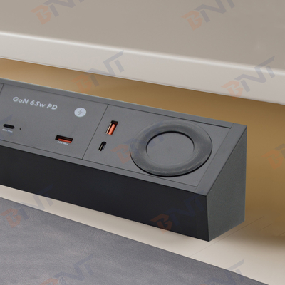 Multifunktionale 2 Wechselstromsteckdosen Dual USB A+C UK 65W PD Schnellladung Desktop Klemm Steckdose Stromanschluss