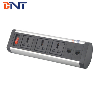 multifuncional table top outlet socket power strip/office desk mounted power and data center