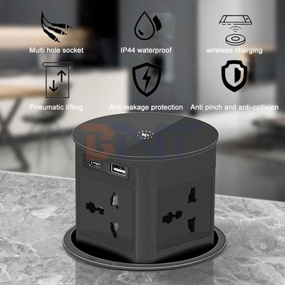 BNT Wireless Charger Automatisches Pneumatisches Pop-up Küchenwaschbecken Wasserhahn Neues Tischdesign 4 Steckdosen Modernes Automatisches