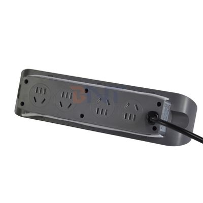 3 Panel Desktop Multifunktionelle Steckdosen mit 8AC-Stromanschluss und doppelten USB-A+C-Ladestationen