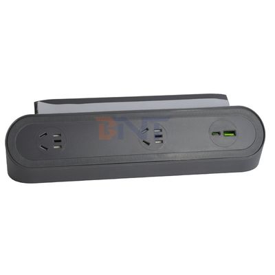 3 Panel Desktop Multifunktionelle Steckdosen mit 8AC-Stromanschluss und doppelten USB-A+C-Ladestationen