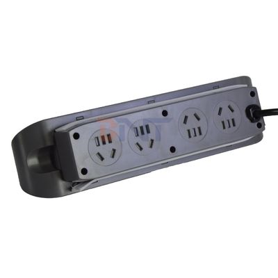 3 Panel Desktop Multifunktionelle Steckdosen mit 8AC-Stromanschluss und doppelten USB-A+C-Ladestationen