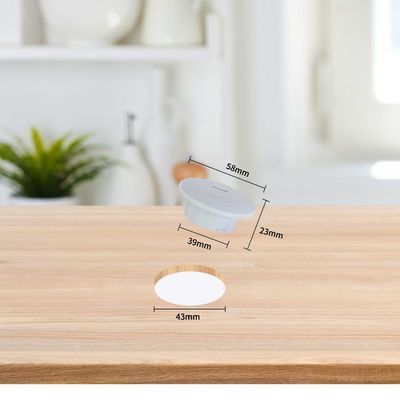 Einbau-Tischsteckdose aus Kunststoff mit USB A+C Ladeanschlüssen
