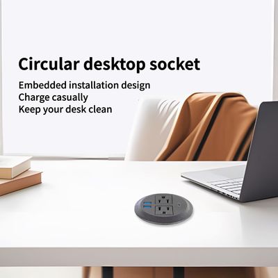 Rundes Sofaset mit eingebetteter elektrischer Steckdose mit 2 US-Standard-Steckdosen & Dual USB A Ladeanschluss Moderne Möbel
