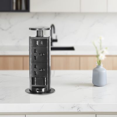 Universal Power Küchensteckdose Sacar El Enchufe De La Cocina Versteckte Tischplatte Pop-up Küchensteckdosen für moderne Smart Kitchen