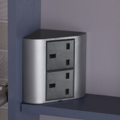 Office & Home Desk Corner UK Steckdose mit 2 Steckdosen für mehrere Geräte
