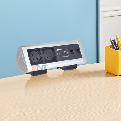 Klebstoff-Clip-Design Desktop-Klammer Steckdose Stromanschluss Mit 2 IS AC Steckdosen USB A + C PD 20W Schnellladung