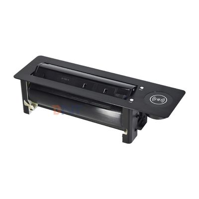 UK Standard Custom AC Power Socket Desktop eingebettete elektrische Steckdose mit 2 Steckdosen 1 USB & 1 Typ C & 1 drahtloses Ladegerät