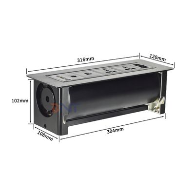 Multimedia Drehbare Schreibtisch Steckdose/Klappbare Tisch Steckdose/Konferenztisch-Paneel-Steckdose