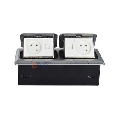 ODM/OEM Wasserdichte, versteckte Pop-Up-Bodensteckdosenbox, Israel-Standard, 2 AC-Steckdosen, geerdete Steckdosen