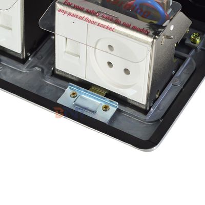 ODM/OEM Wasserdichte, versteckte Pop-Up-Bodensteckdosenbox, Israel-Standard, 2 AC-Steckdosen, geerdete Steckdosen