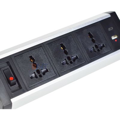 Klebstoff-Clip-Design Steckdose 3 Steckdosen USB A+C Desktop Steckdose Steckdose