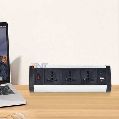 Klebstoff-Clip-Design Steckdose 3 Steckdosen USB A+C Desktop Steckdose Steckdose