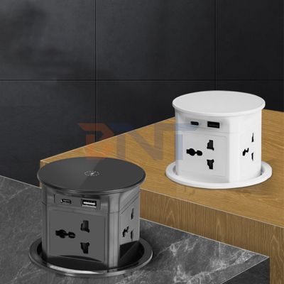 BNT Wireless Charger Automatisches Pneumatisches Pop-up Küchenwaschbecken Wasserhahn Neues Tischdesign 4 Steckdosen Modernes Automatisches