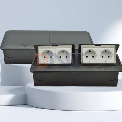 Aluminiumlegierung Boden Steckdose Pop-up wasserdicht versteckte Boden Steckdose Steckdose 4 Steckdose