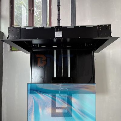 55-Zoll-Motorisiertes Fernsehliftstand mit Fernbedienung Decken Flip Down TV-Halter mit Funktionen von Drop Down und Rotation