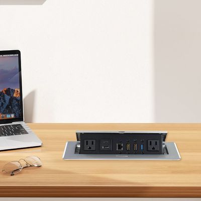 Für UL zugelassene Smart Office Aluminiumlegierung Pop-up-Tischplatten-Stromanschluss mit modularen Konfigurationen