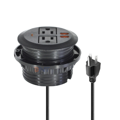 Rundes Sofaset Eingebettete Steckdose mit 2 US-Standard Steckdosen & Dual USB A Steckdose 65W